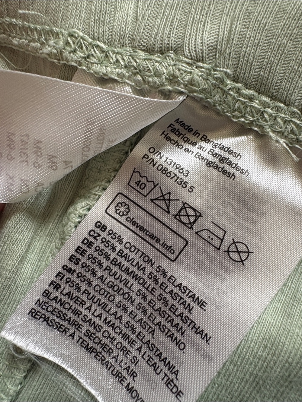 H&M Sage Green Ribbed Knit Top - Picture 3 of 3